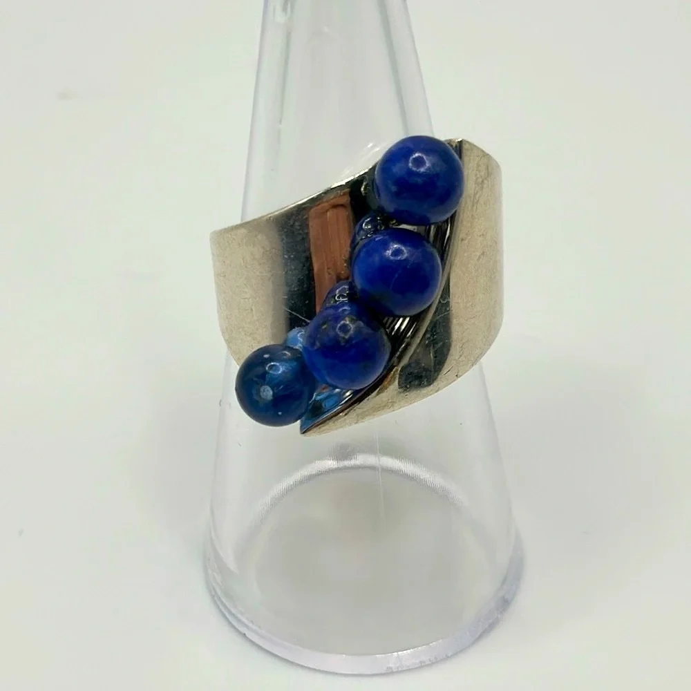 925 silver Lapis lLazuli stone ring